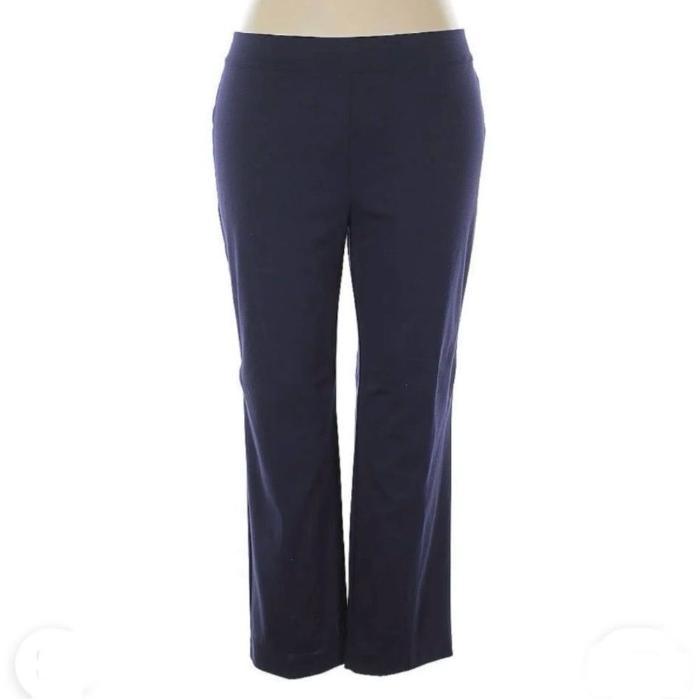 Studio Works Navy Blue Pull-on Dress Pants M